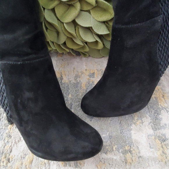 Me Too Platform Suede & Stretch Tall Boots - Picture 14 of 15